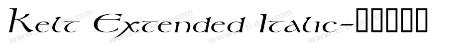 Kelt Extended Italic字体转换